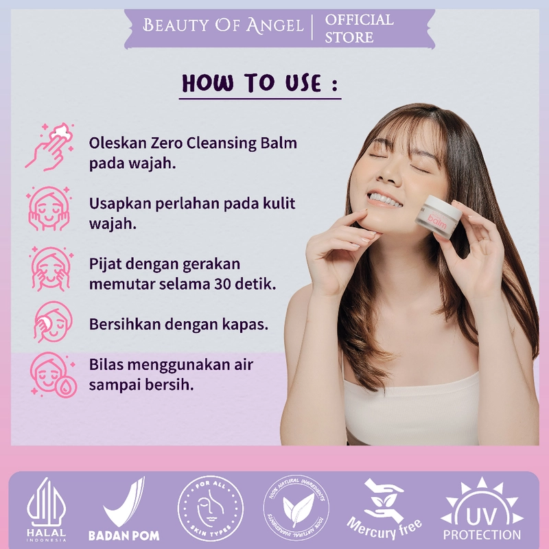 Product image Zero Cleansing Balm 50 ml BOA With Salicylic Acid, Tea Tree dan Centella Pembersih Wajah Make Up Remover Beauty Of Angel all variant all variant